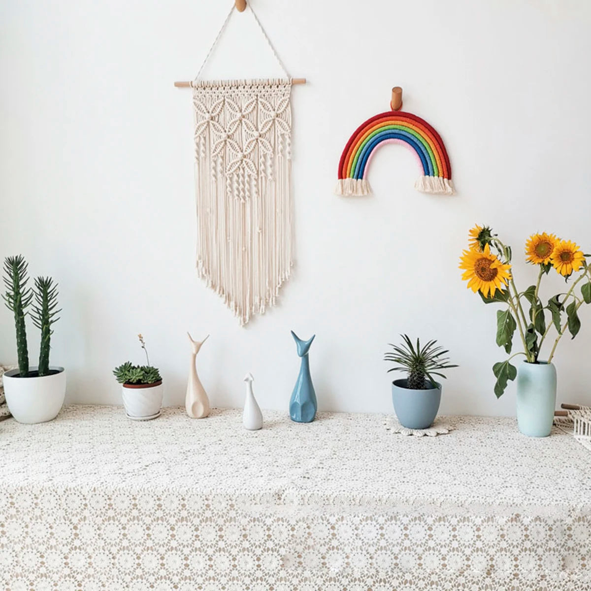 Boho Beige Macrame Wall Hanging