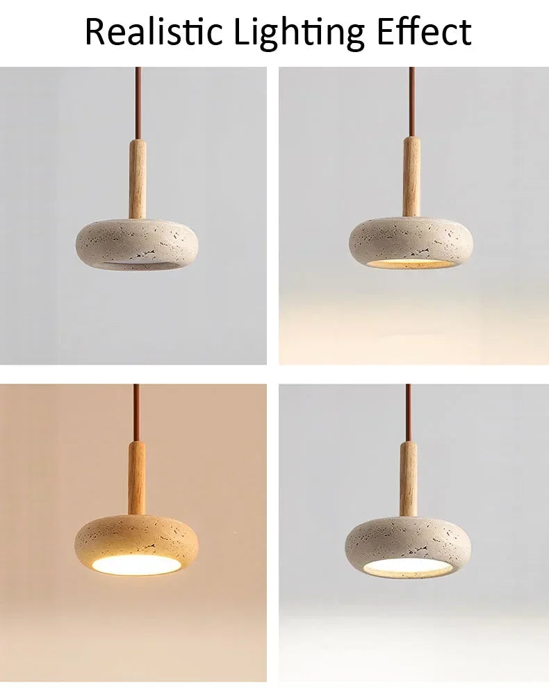 Wabi-Sabi Stone Pendant Lamp