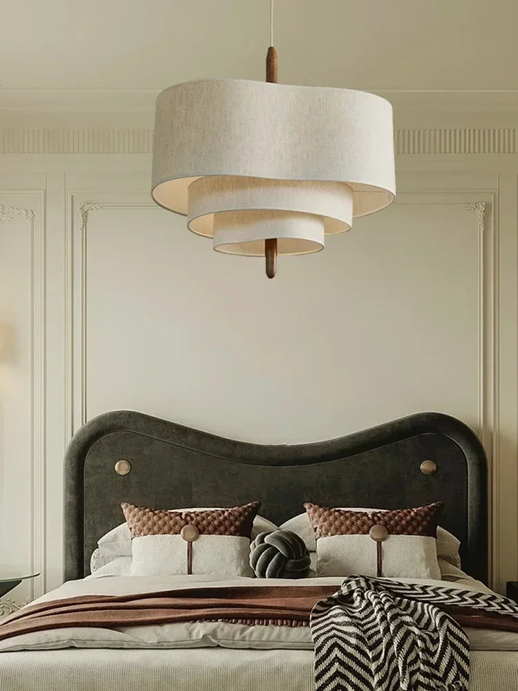 Wabi-Sabi Fabric Arc Pendant Lamp