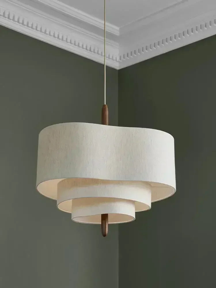 Wabi-Sabi Fabric Arc Pendant Lamp