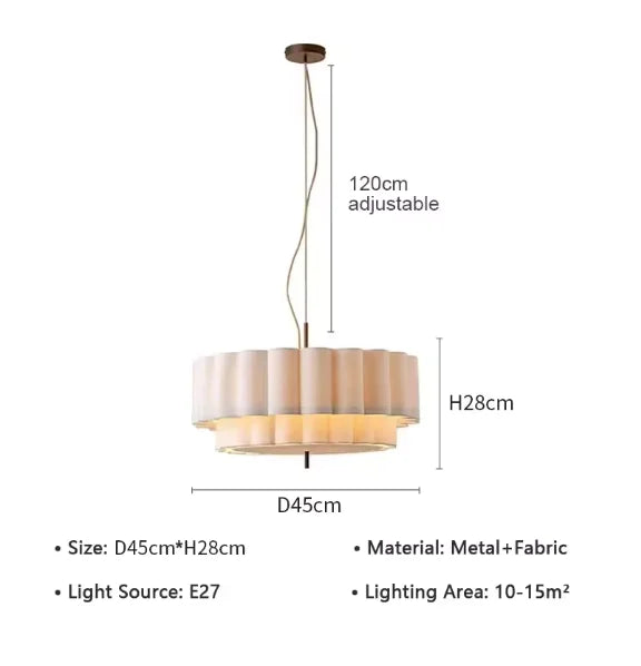 Wabi-Sabi Fabric Pendant Lamp