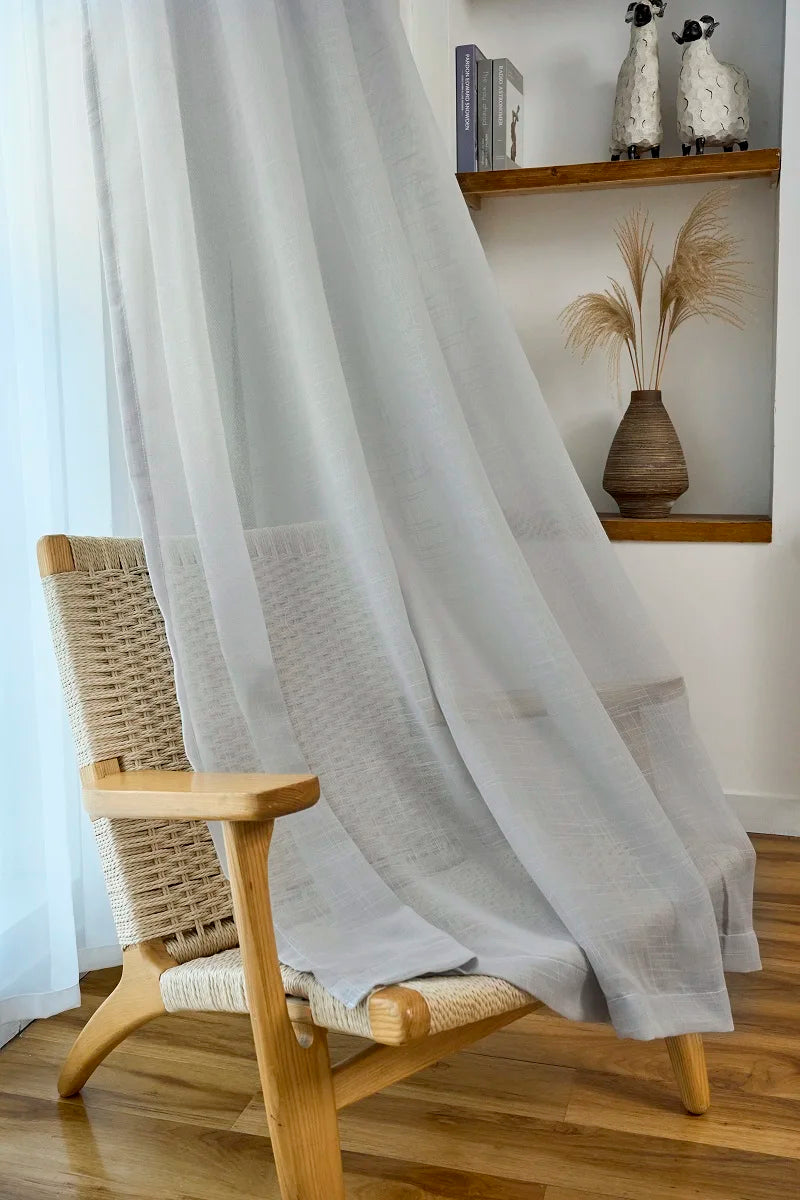 Japanese Cotton-Linen Sheer Curtains