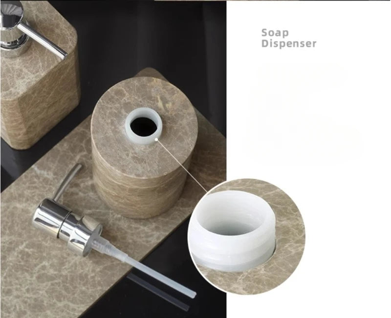 Nordic Marble Bathroom Set