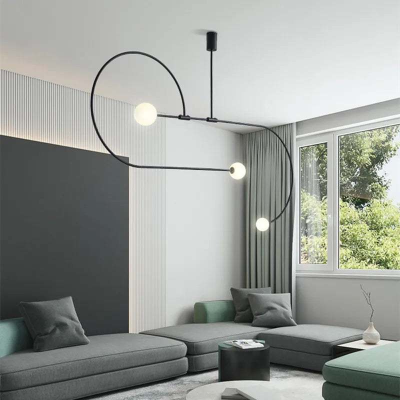 Nordic Glass Arc Pendant Lamp