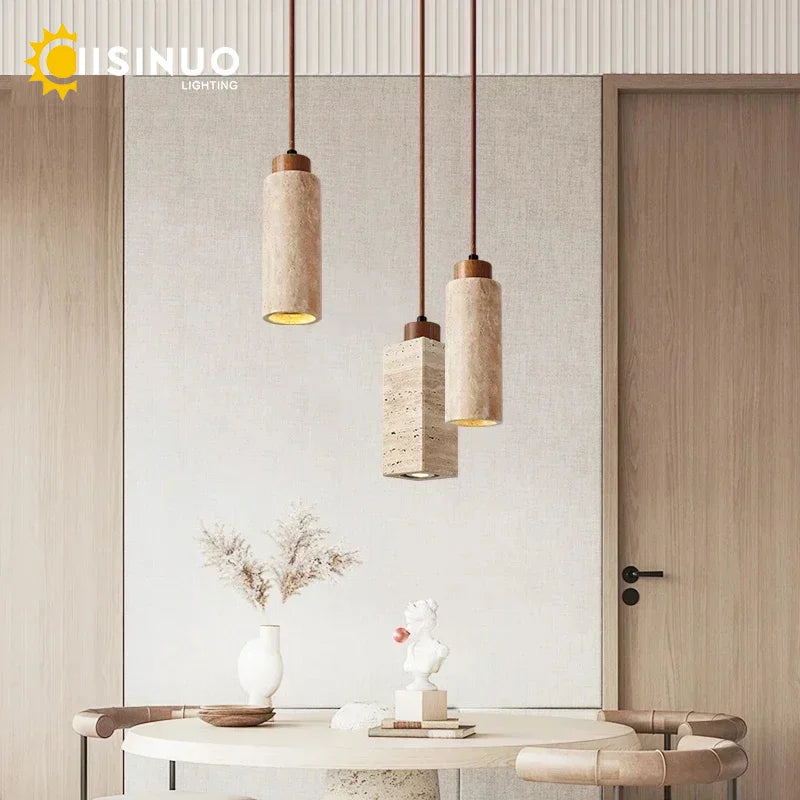 Wabi-Sabi Stone Pendant Lamp