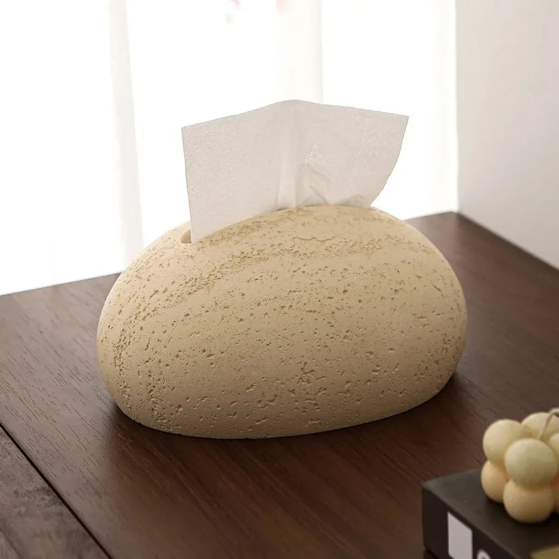 Stone-Look Travertine Tissue Box