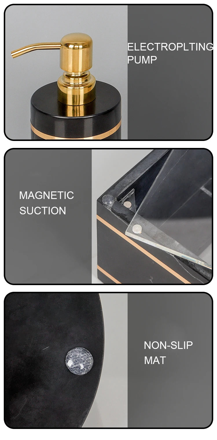 Nero Marquina Bathroom Set