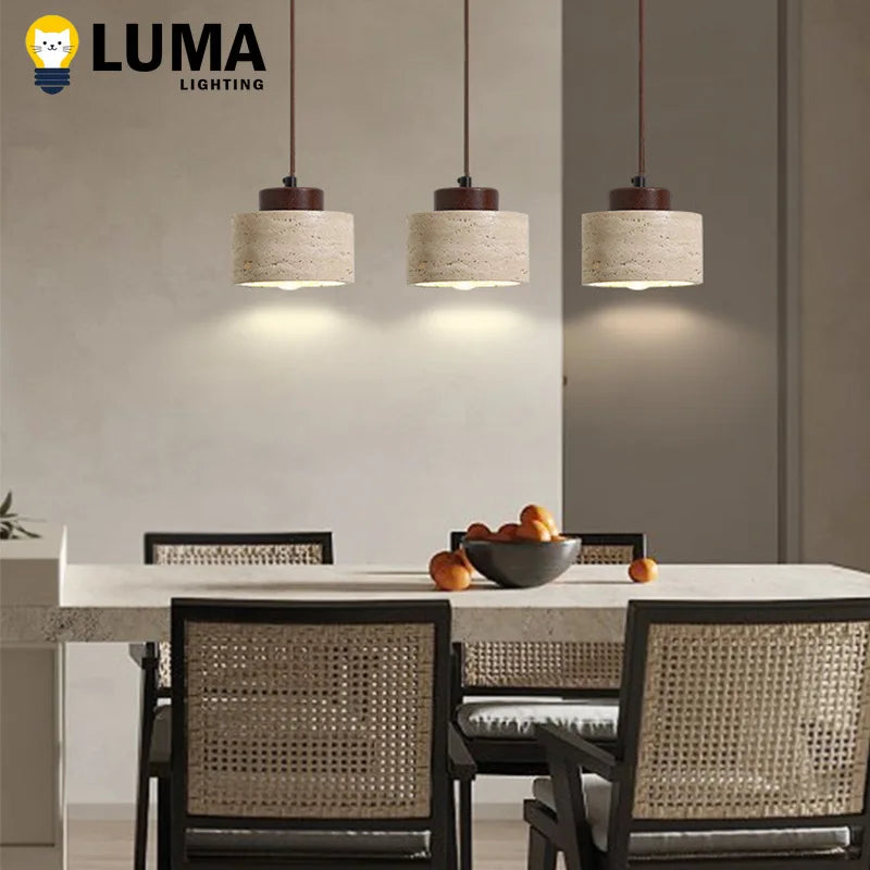 Wabi-Sabi Stone Pendant Lamp