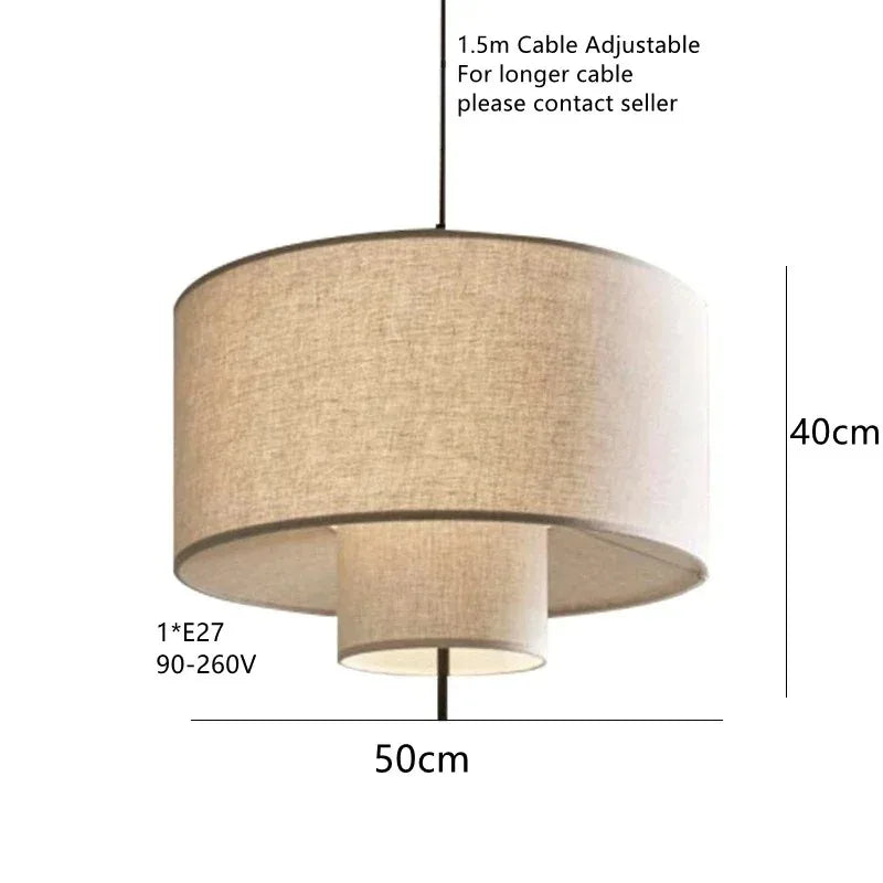 Wabi-Sabi Fabric Pendant Chandelier