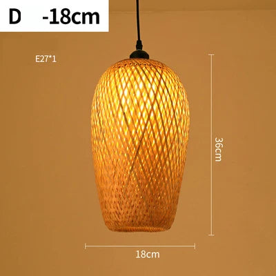 Vintage Rattan Pendant Chandelier