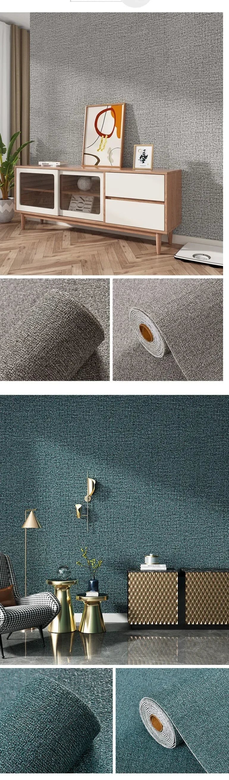 Linen Texture Foam Wallpaper