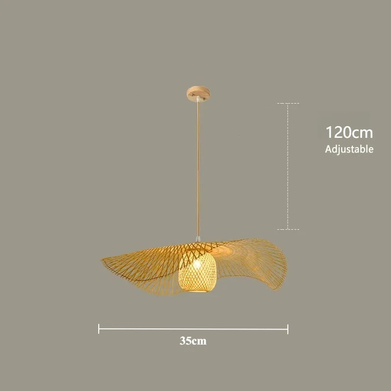 Retro Rattan Pendant Chandelier