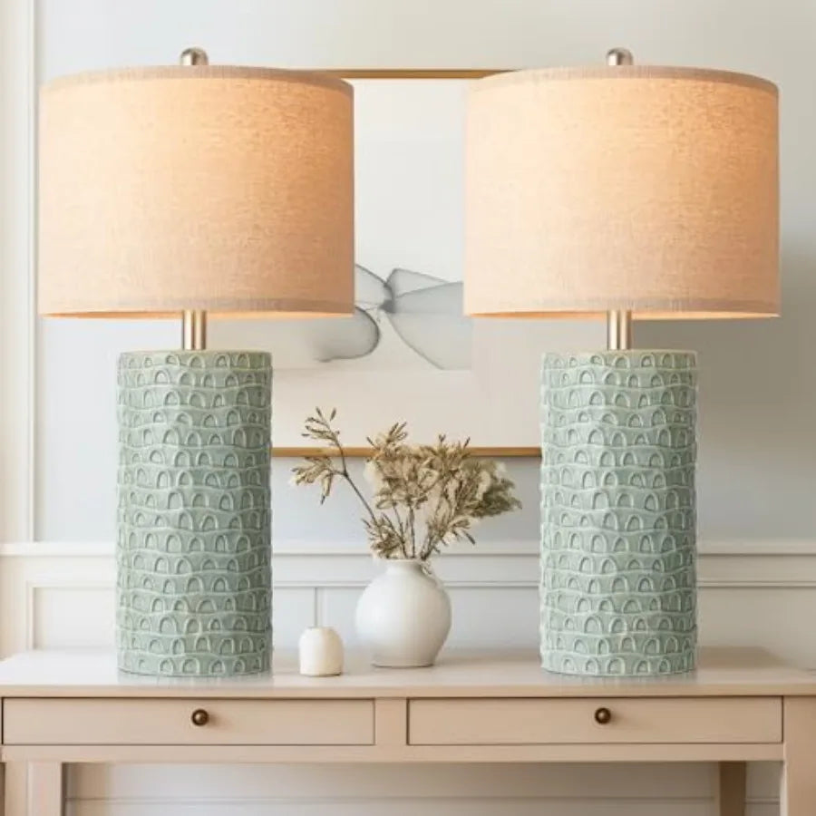 Ceramic Table Lamp, Set of 2