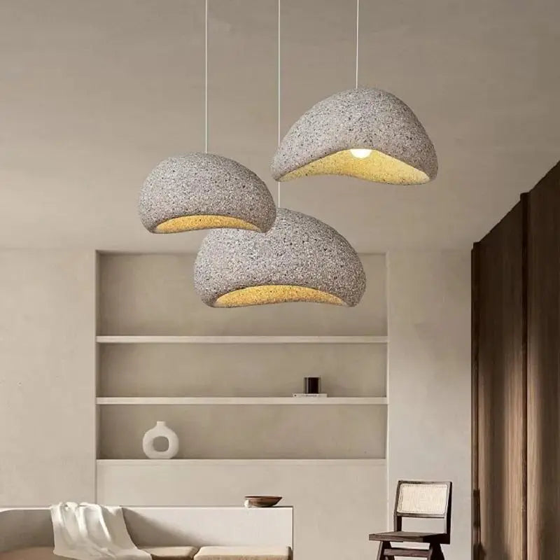 Wabi-Sabi Stone Pendant Chandelier