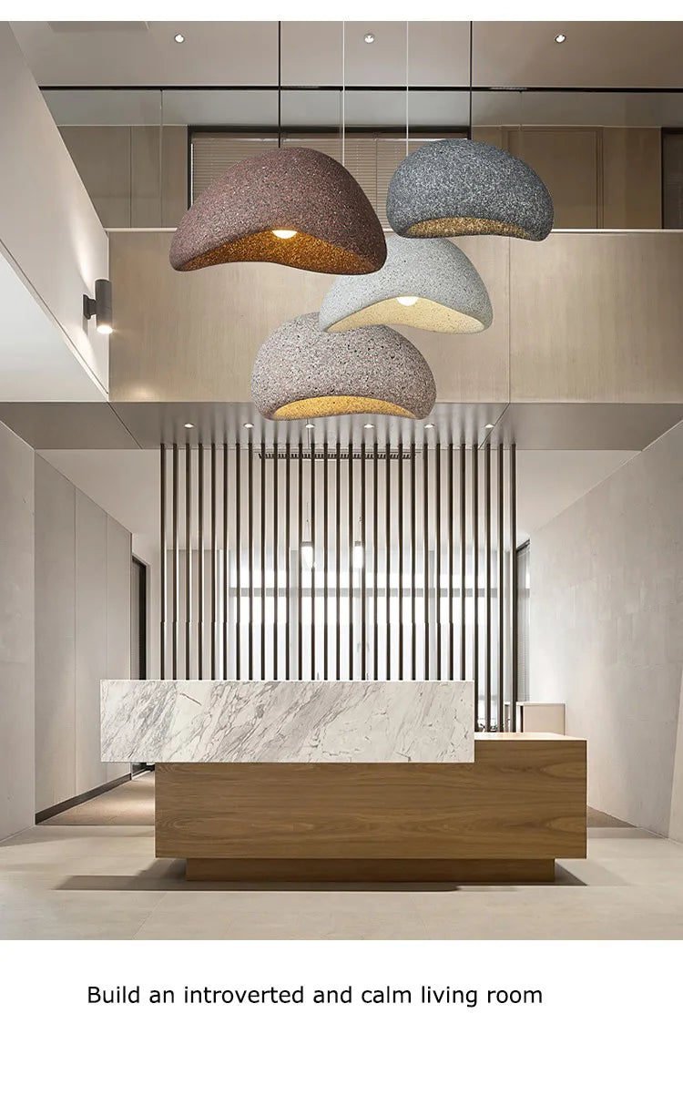 Wabi-Sabi Stone Pendant Chandelier