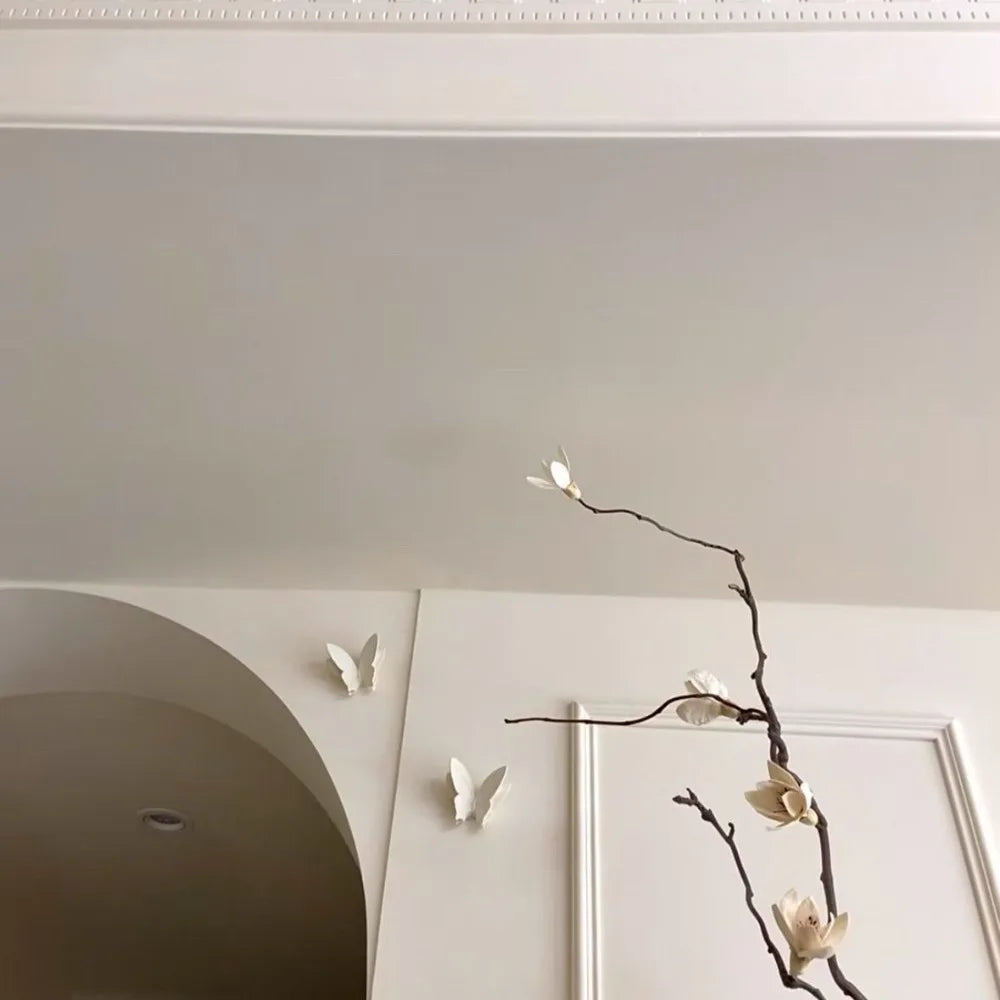 Set of 2 Boho White Butterfly Wall Art