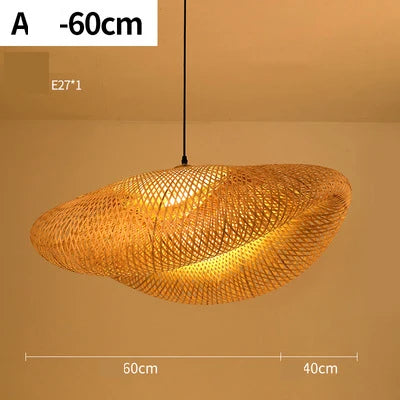 Vintage Rattan Pendant Chandelier