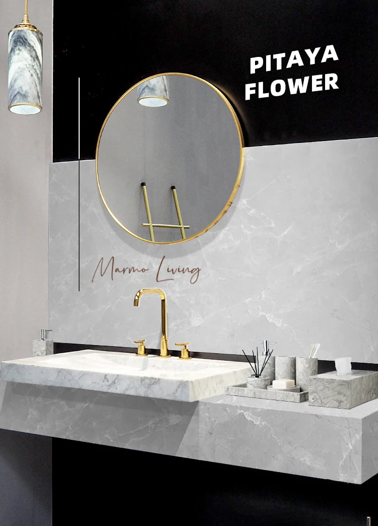 Pitaya Flower Marble Bath Set