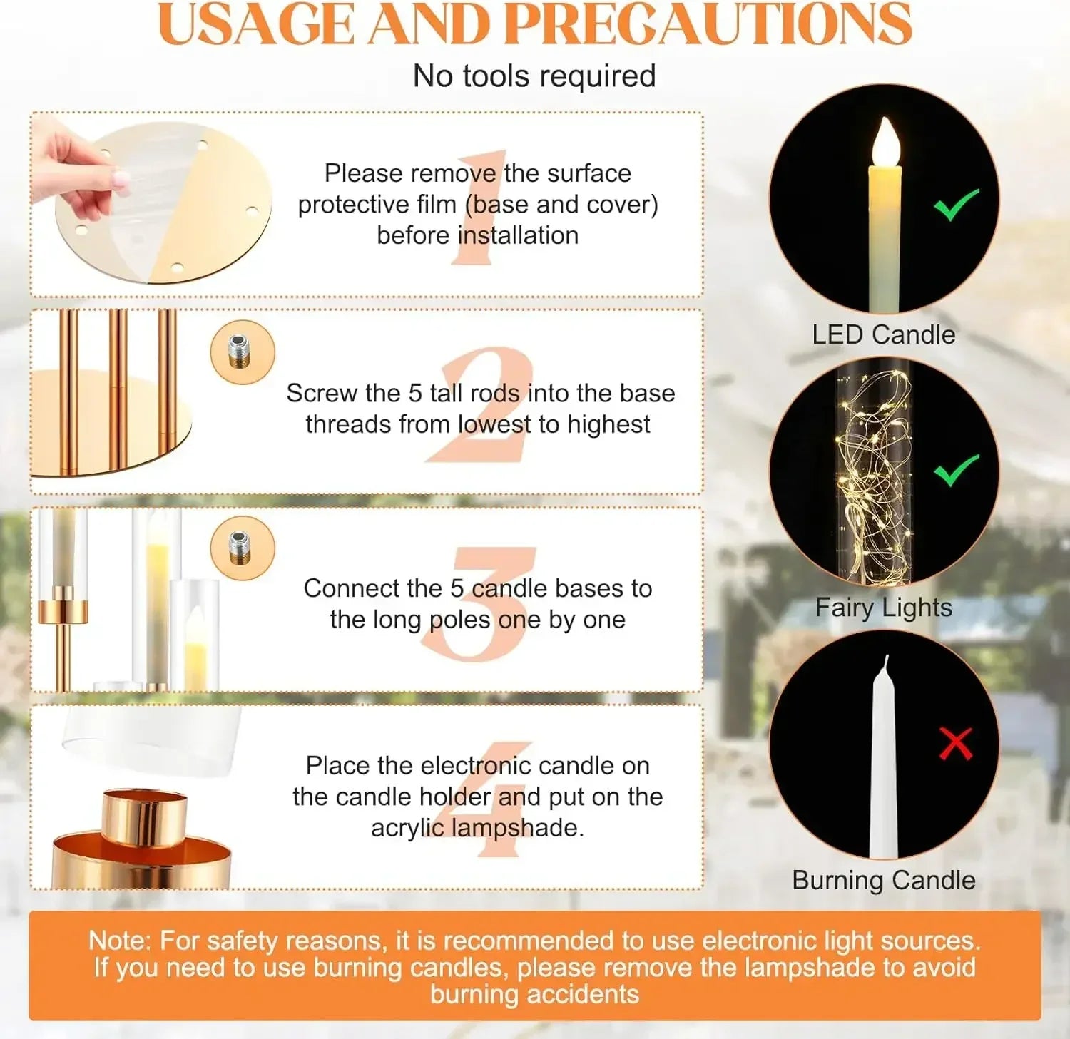 Tall Gold Candelabra