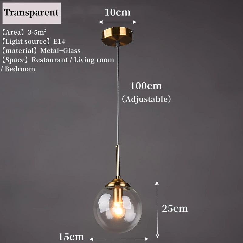 Modern Metal & Glass Chandelier