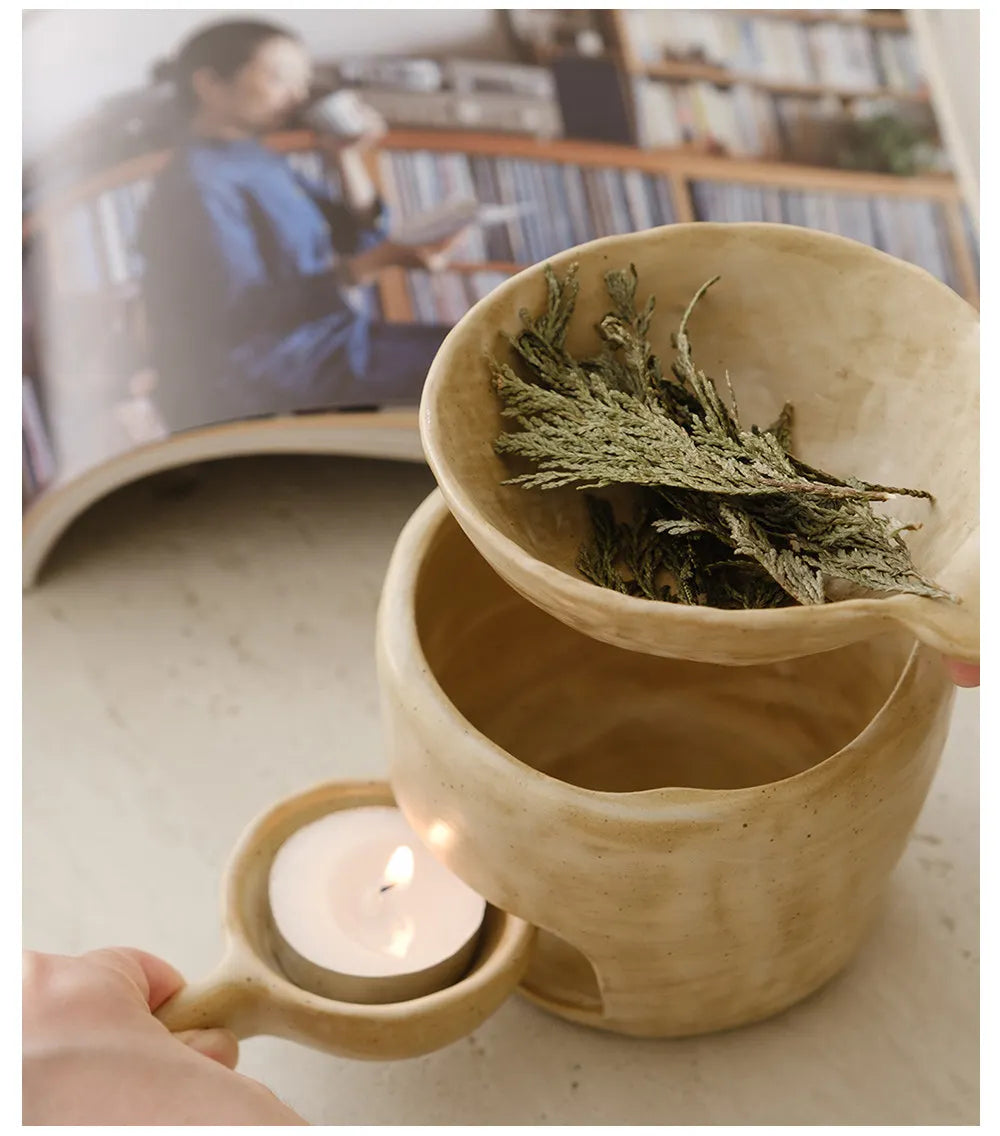 Wabi-Sabi Ceramic Incense Burner