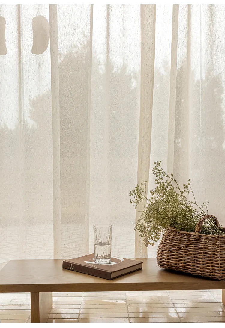 Modern Cotton-Linen Sheer Curtain