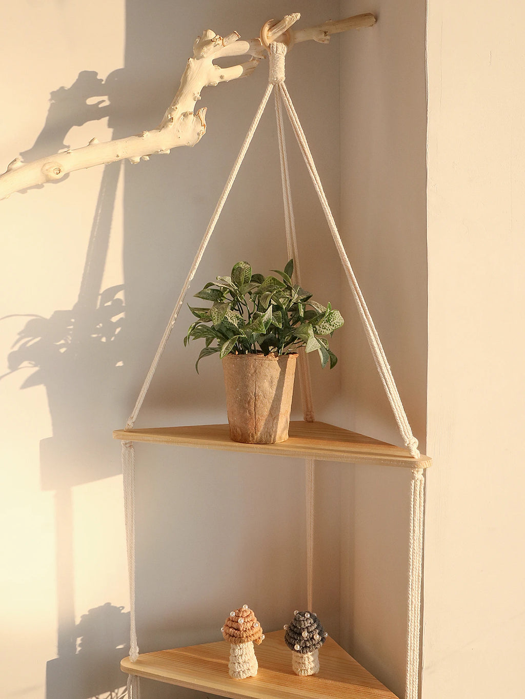 Floating Corner Wall Shelf