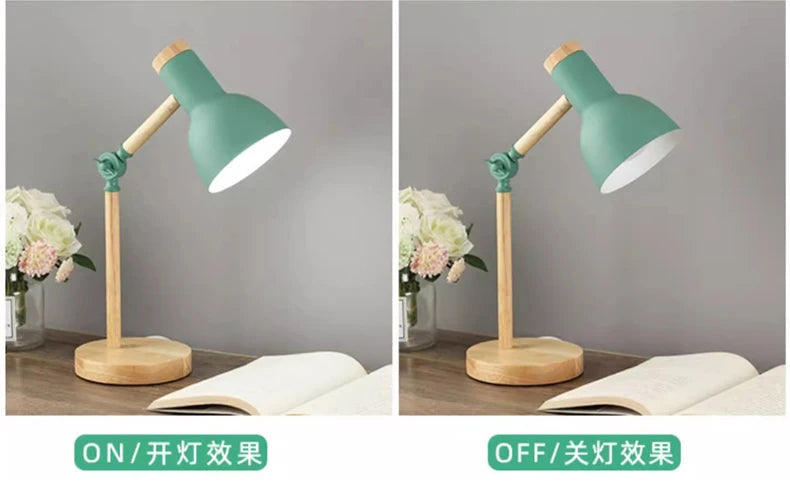 Nordic Wood Bedside Lamp