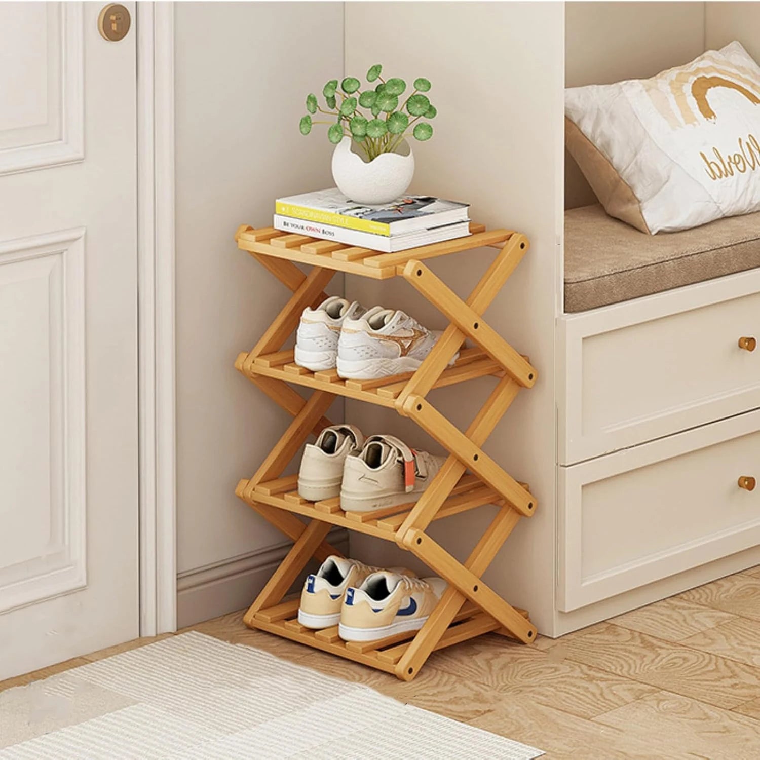 Bamboo Shoe Rack