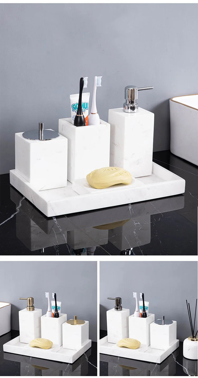 Volakos White Marble Set