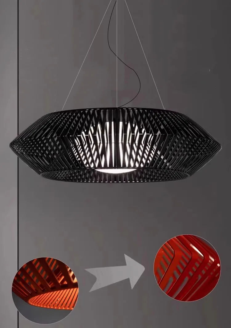 Wabi-Sabi Rattan Pendant Chandelier