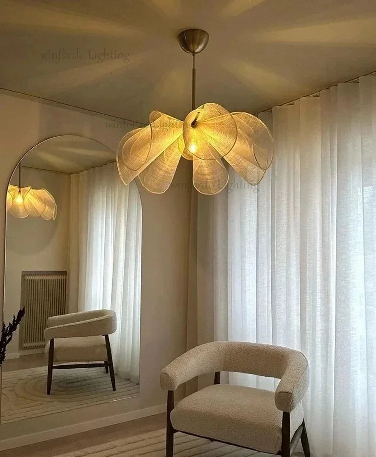 Wabi-Sabi Fabric Pendant Chandelier
