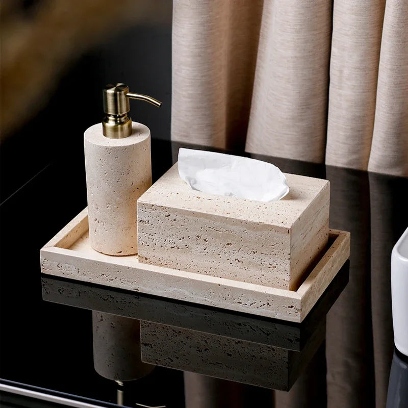 Beige Travertine 6-Piece Set