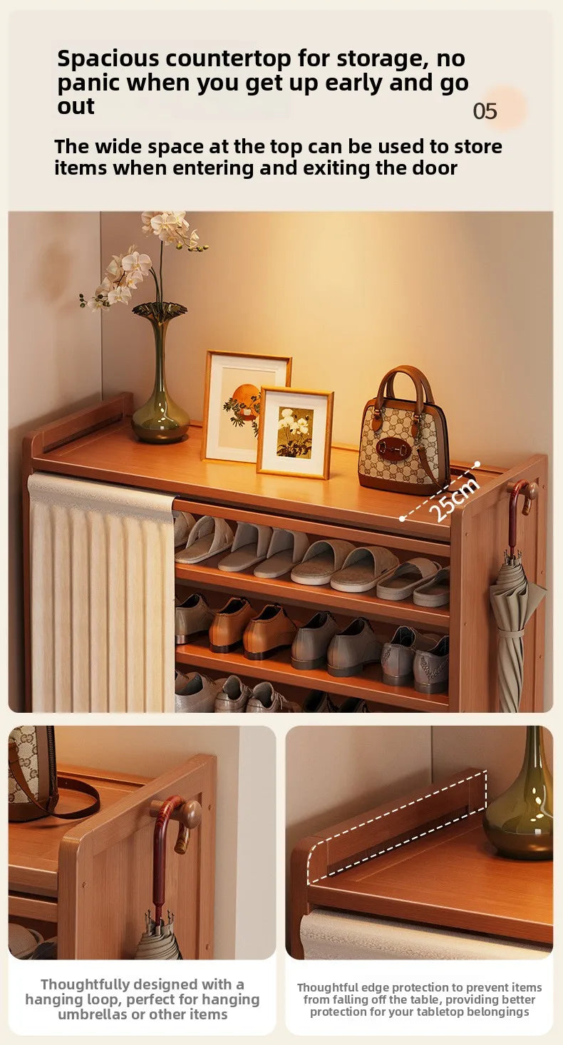 Bamboo Shoe Storage Cabinet