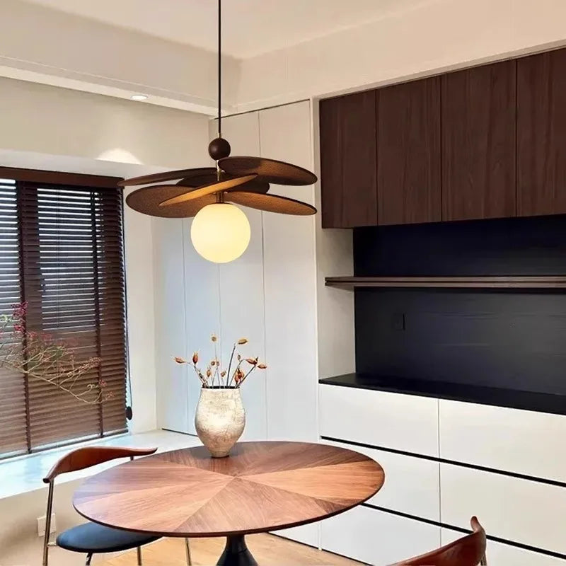 Japanese Rattan Arc Pendant Lamp