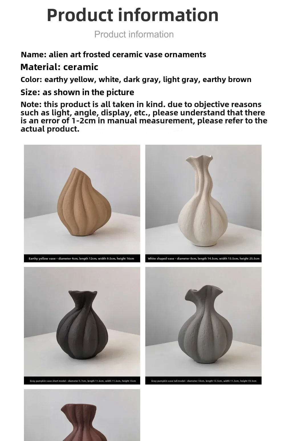 Organic Wabi-Sabi Ceramic Vase