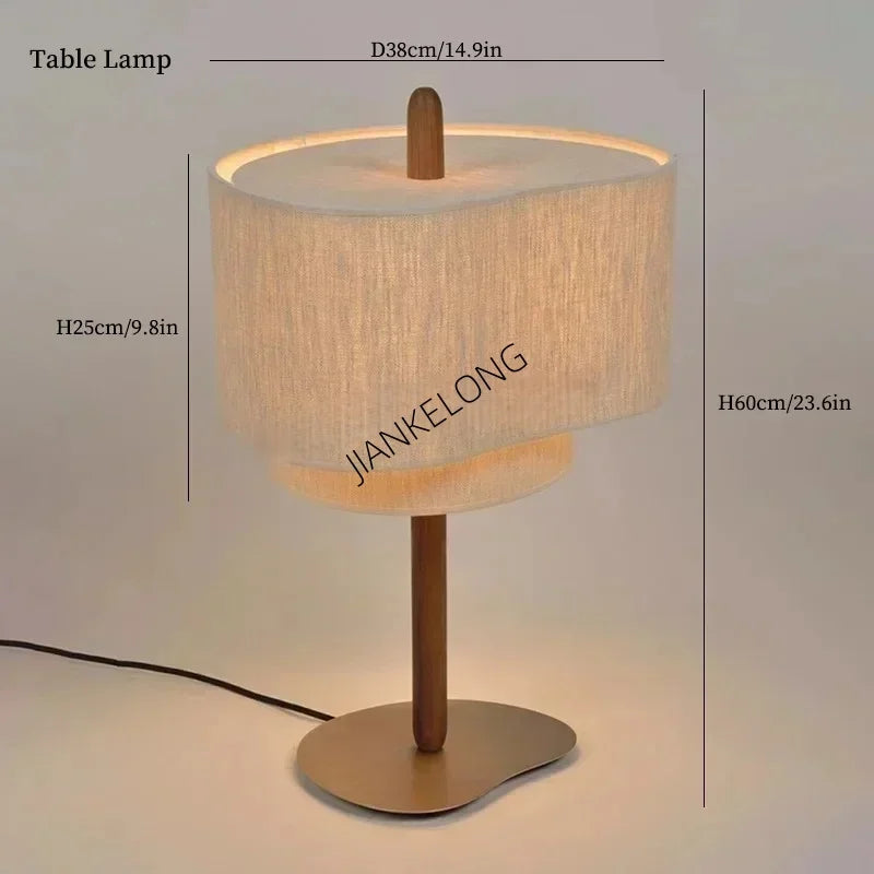 Wabi-Sabi Fabric Arc Pendant Lamp