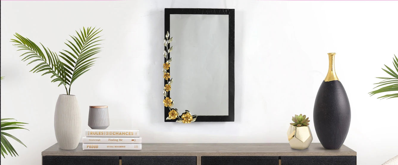 Farmhouse Irregular Gold Wall Mirror