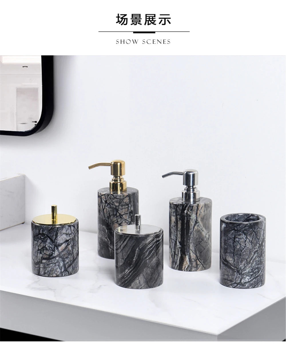 Grey Marble Bathroom Set
