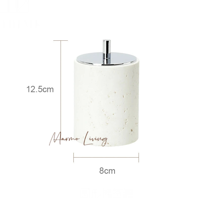 Beige Travertine Bath Set