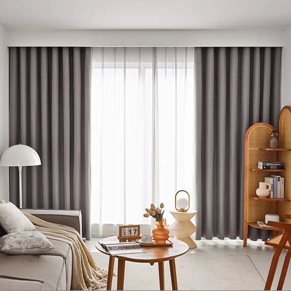 Modern Linen Blackout Curtains