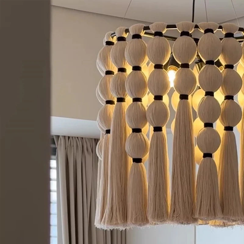 Wabi-Sabi Hemp Rope Pendant Chandelier