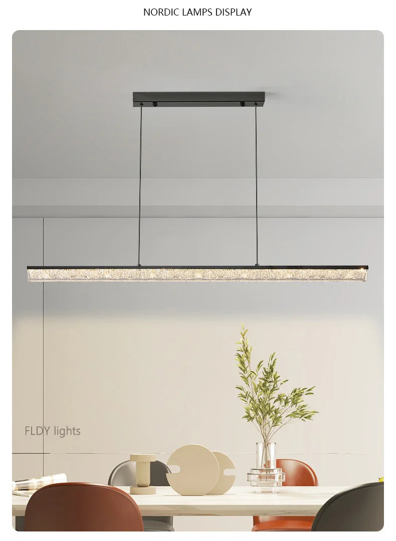 Nordic Glass Linear Pendant Light