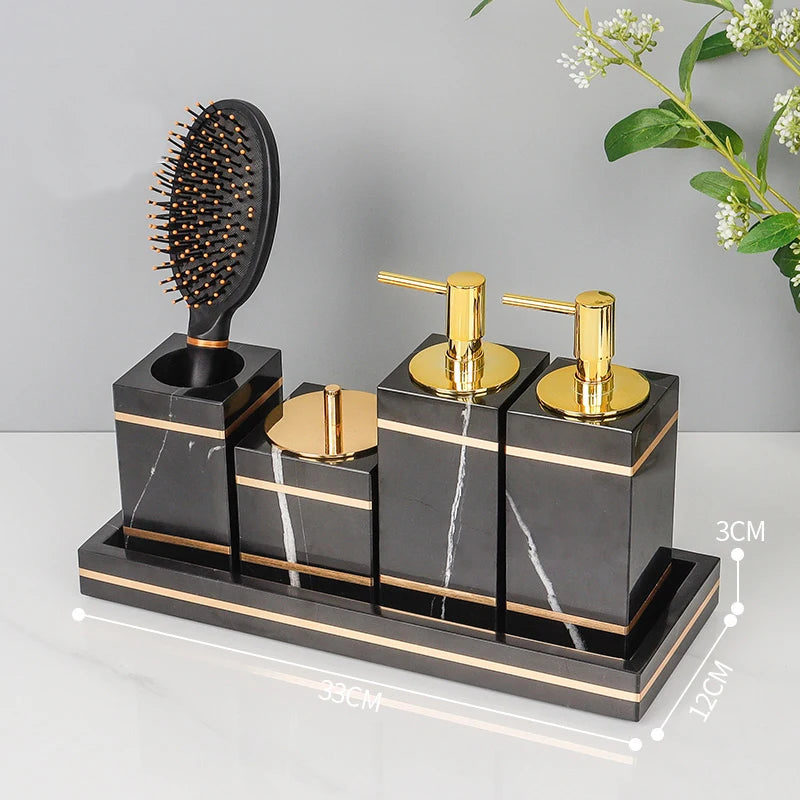 Nero Marquina Bathroom Set
