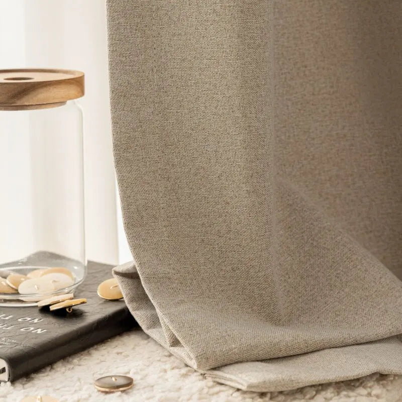 Modern Cotton-Linen Blackout Curtains