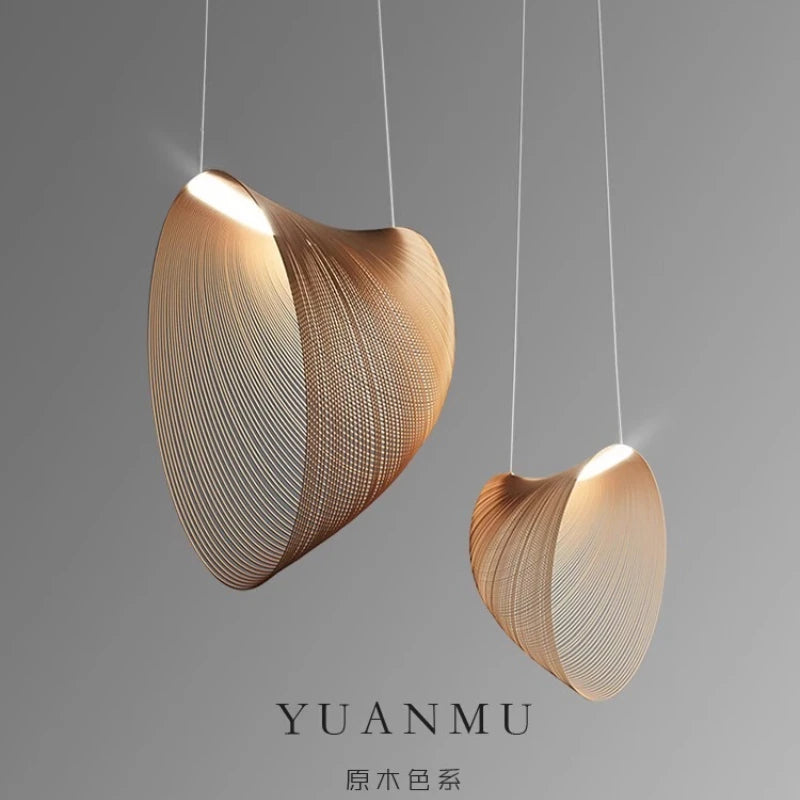 Wabi-Sabi Wood Pendant Lamp