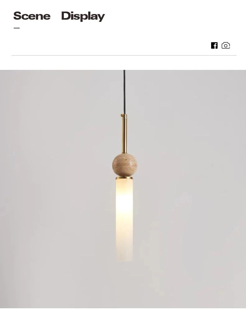 Wabi-Sabi Stone Pendant Chandelier