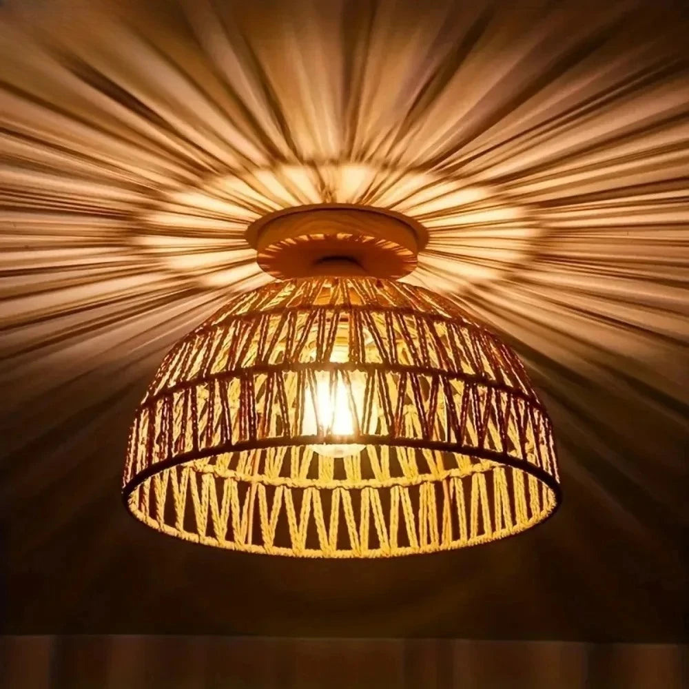 Wabi-Sabi Bamboo Ceiling Light