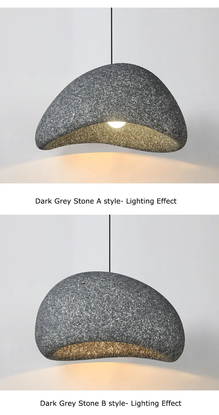 Wabi-Sabi Stone Pendant Chandelier