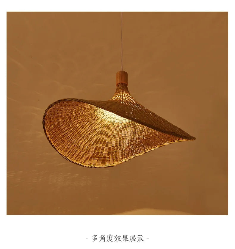 Retro Rattan Pendant Chandelier